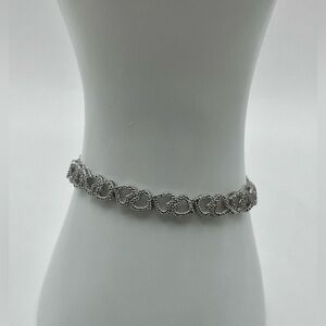 Heart Bolo Bracelet 925 Sterling Silver Accented Natural Diamond